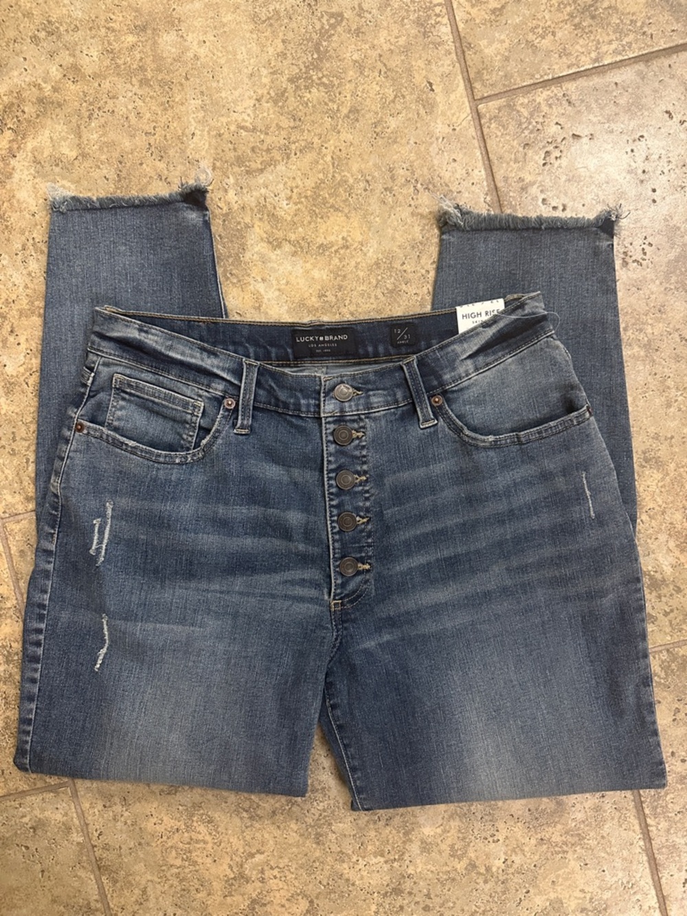 LUCKY Brand BRIDGETTE High-Rise Skinny Ankle Jeans 5-Button-Fly NWT Size 12 / 31